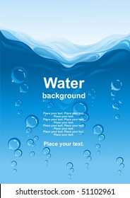  Water background. (vector illustration)