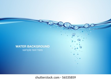 Water Background, Vector Illustration