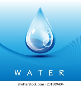 Water Background - Vector Illustration, Graphic Design Editable For Your Design