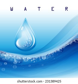 Water Background - Vector Illustration, Graphic Design Editable For Your Design