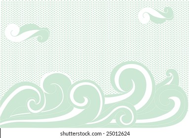 water Background. Waves. Vector illustration.