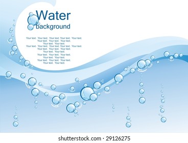 Transparent Water Waves Air Bubbles Sunbeams Stock Vector Royalty Free Shutterstock