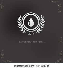 Water badge symbol,vector
