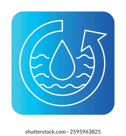 Water balance  color line icon for digital and print projects.  Minimal clean icons for apps and websites. Modern simple icons for UI UX and branding