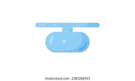 Water balance concept. Scales made of water. Water standards for human health. Cartoon style, vector illustration, eps 10 on a white background.