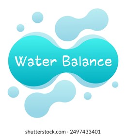 Water balance. Light blue fluid. Liquid, drops, Hydration, substance, gaseous, aerial, air, molecule, chemistry, laboratory research, science, make experiments, medicine, medicament, healthcare