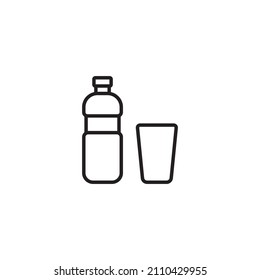 Ilustración del vector de icono de línea delgada simple de balance de agua. Para Web y Mobile UI UX