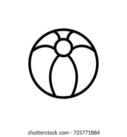 Water ball flat icon. Single high quality outline symbol of summer for web design or mobile app. Thin line signs of swimming for design logo, visit card, etc. Outline logo of sport