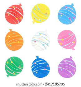 Water balloon set vector illustration