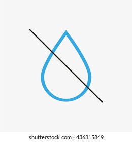 water ban, vector icon