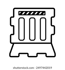 Water barrier icon vector design template