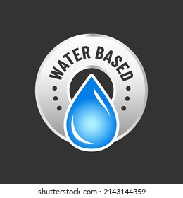 Water based product vector icon set