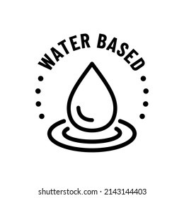 Water based product vector icon set