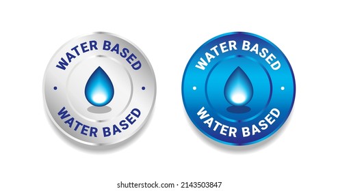 Water based product vector icon set