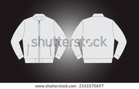 water based zipper men's jacket
