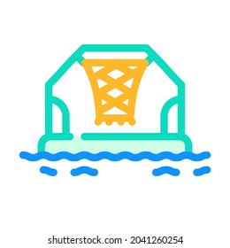 water basketball color icon vector. water basketball sign. isolated symbol illustration