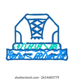 water basketball doodle icon sketch vector. water basketball sign. isolated symbol illustration