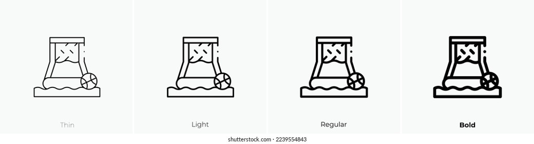 water basketball icon. Thin, Light Regular And Bold style design isolated on white background