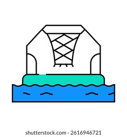 water basketball line icon vector. water basketball sign. isolated symbol illustration