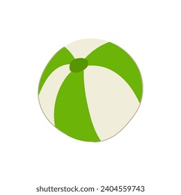 water beach ball cartoon. red color, rubber play, yellow inflatable water beach ball sign. isolated symbol vector illustration