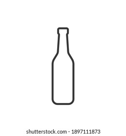 Water Beer Bottle Vector minimal icon