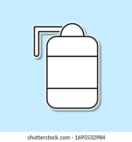 Water big bottle sticker icon. Simple thin line, outline vector of kitchen icons for ui and ux, website or mobile application