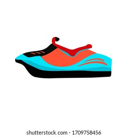 water bike in flat style isolated on white background vector illustration