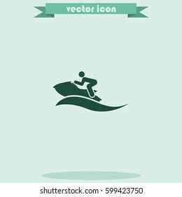 Water bike. Water scooter icon.