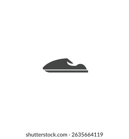 Water Bike silhouette Icon flat vector design