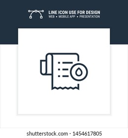 water bill charge monthly icon design vector illustration