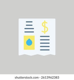 water bill icon in design 
