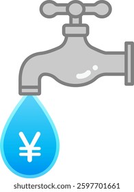 Water bill isolated vector illustration