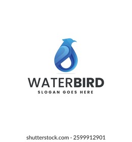 Water Bird Gradient Colorful Logo