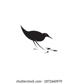 water bird logo creative illustration black design vector