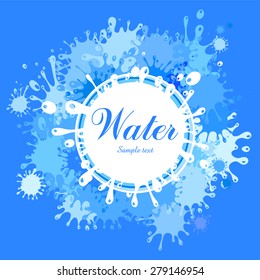 Water blots and splashes. Vector Illustration