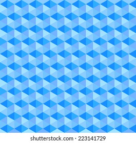 Water Blue Cube Abstract Background Design