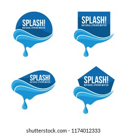 Water Blue Drop Fresh Spring Label Set