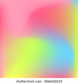 Water Blue Rainbow Happy Green Background. Dynamic Wavy Blurred Fluid Blurry Texture. Curve Neon Light Liquid Pastel Gradient Background. Multicolor Purple Color Pink Yellow Swirl Gradient Mesh.