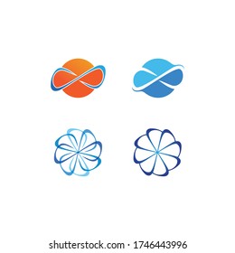Water blue wave and drop Logo Template vector illustration design