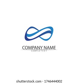Diseño de ilustraciones vectoriales de plantillas de logotipos de ondas y caídas de agua azul