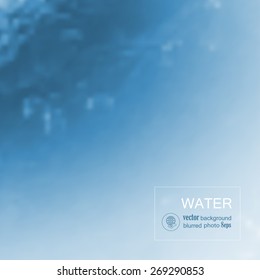 Water blurred photo background. Vector illustration