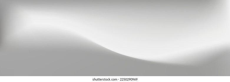 Water Blurry Light Silver White Gradient Backdrop. Wavy Cloudy Cloud Monochrom Smooth Grey Design Pic. Smoke Fluid Curve Liquid Pastel Flow Background. Sky Smog Weather Metal Gray Gradient Mesh.