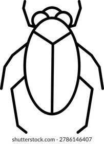Water Boatman Illustration vector Icon Design