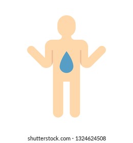 Water and body icon.