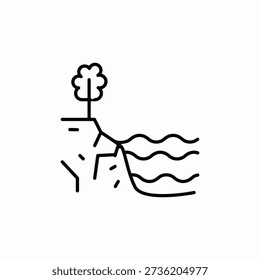 water body level icon sign vector