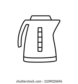 Water boiler Icon in black line style icon, style isolated on white background
