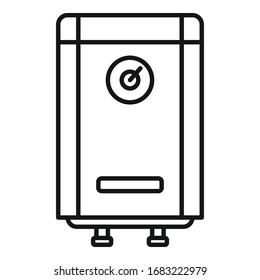 Water boiler icon. Outline water boiler vector icon for web design isolated on white background