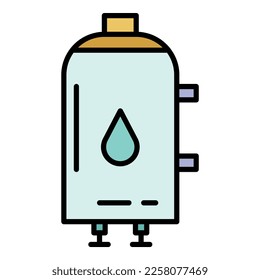 Wasserkesselsymbol. Vektorsymbol des Wasserkessels, einfarbig einzeln auf Weiß