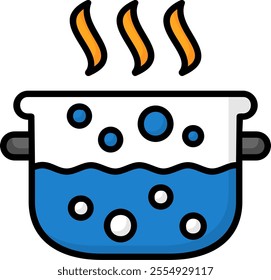 Water Boiling Vector Icon Design Symbol