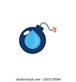 Water Bomb Logo Icon Design